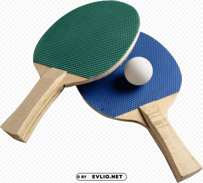 PNG image of ping pong bats ball PNG graphics for presentations with a clear background - Image ID d6f80272