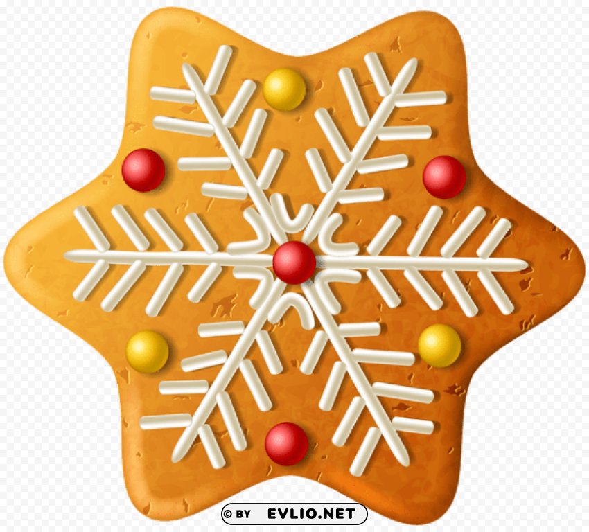 christmas cookie snowflake PNG transparent images for websites