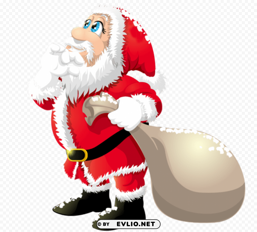 cute santa claus Transparent PNG Graphic with Isolated Object