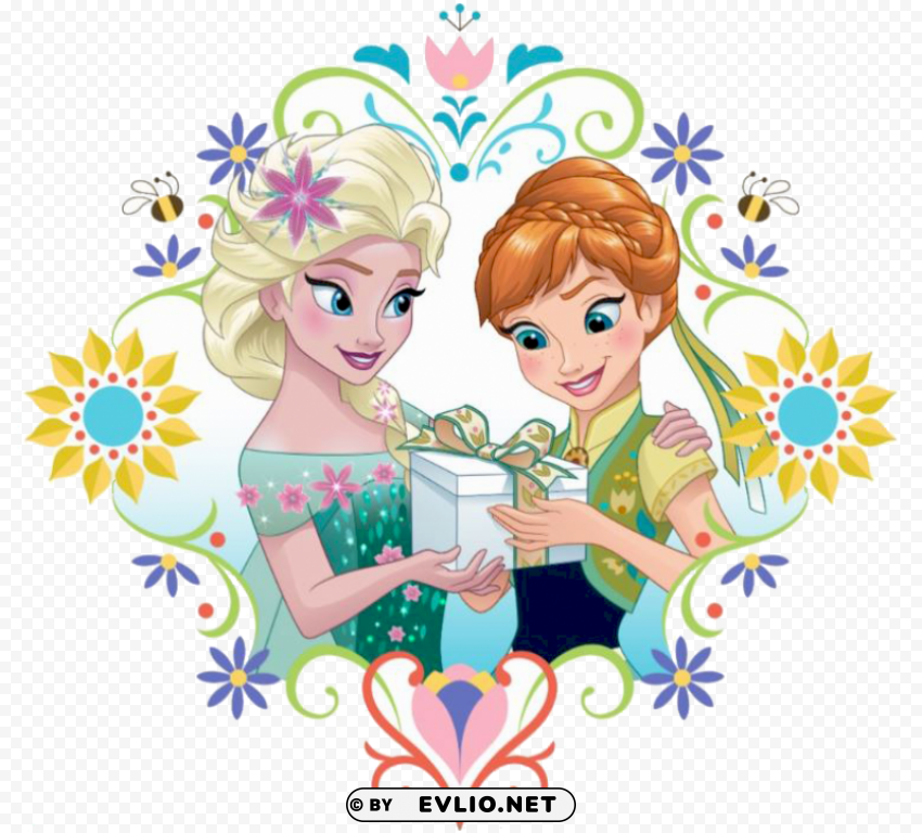 frozen fever anna and elsa PNG for mobile apps