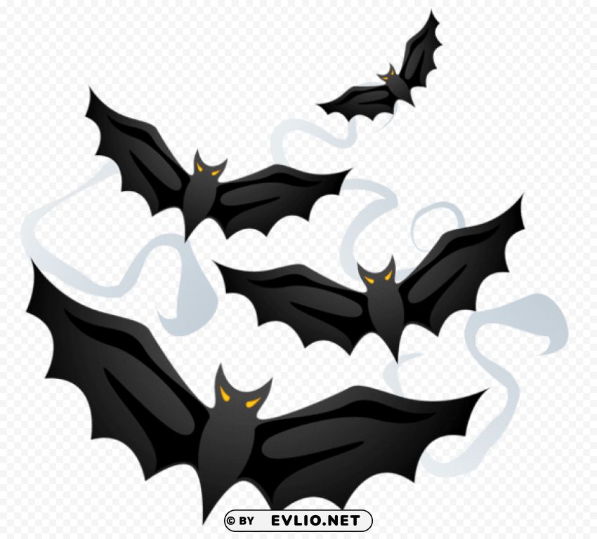 halloween creepy bats PNG with Isolated Transparency