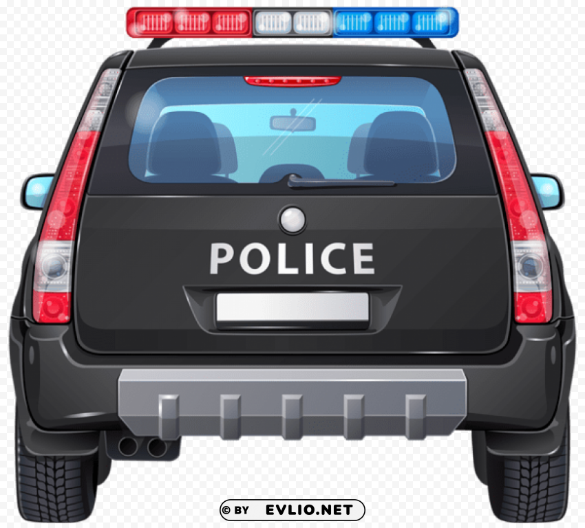 police car back Alpha channel PNGs clipart png photo - 4e708d61