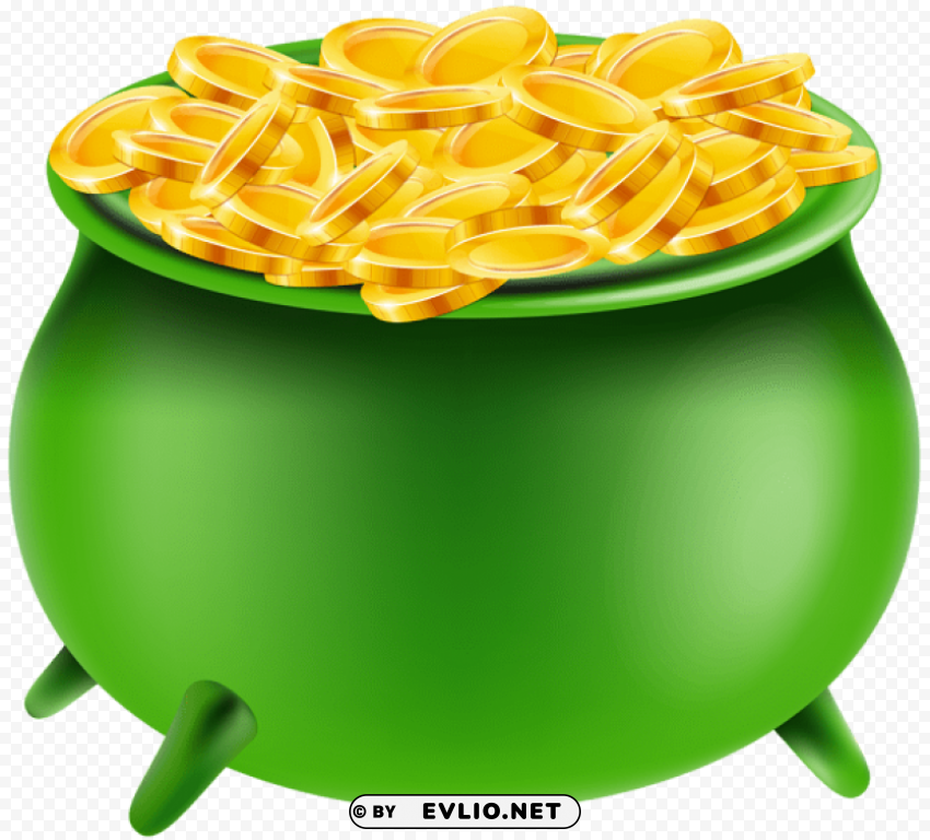 st patrick-s pot of gold PNG files with clear background collection