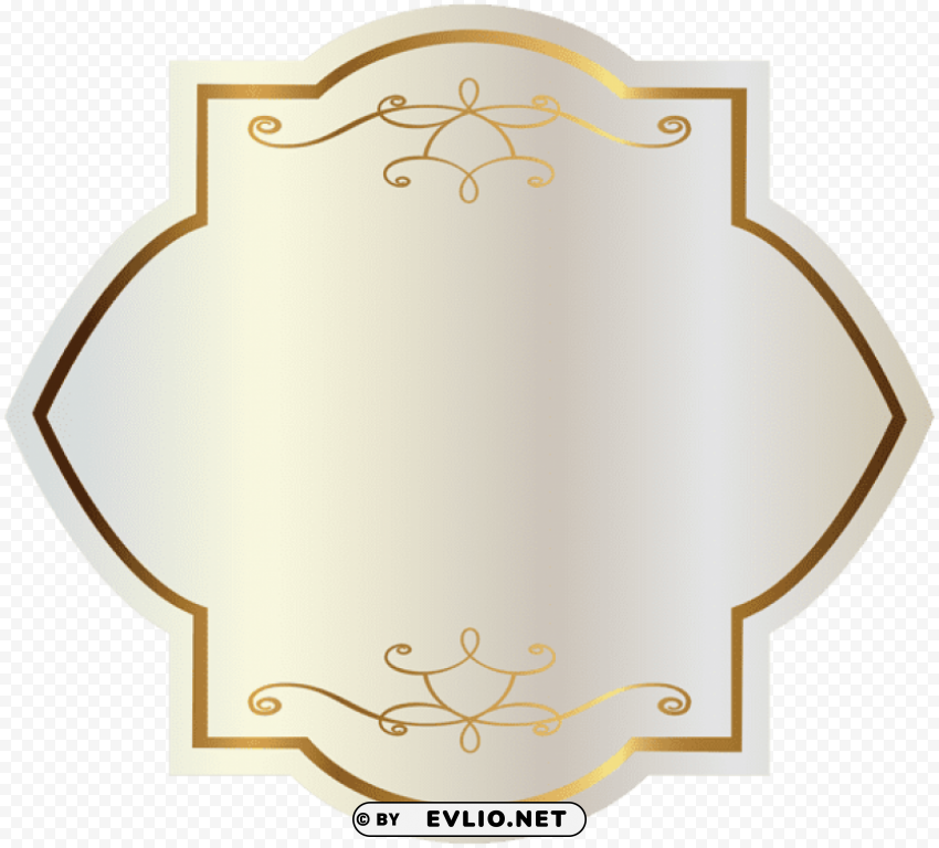 white label with gold decorations Clear PNG photos