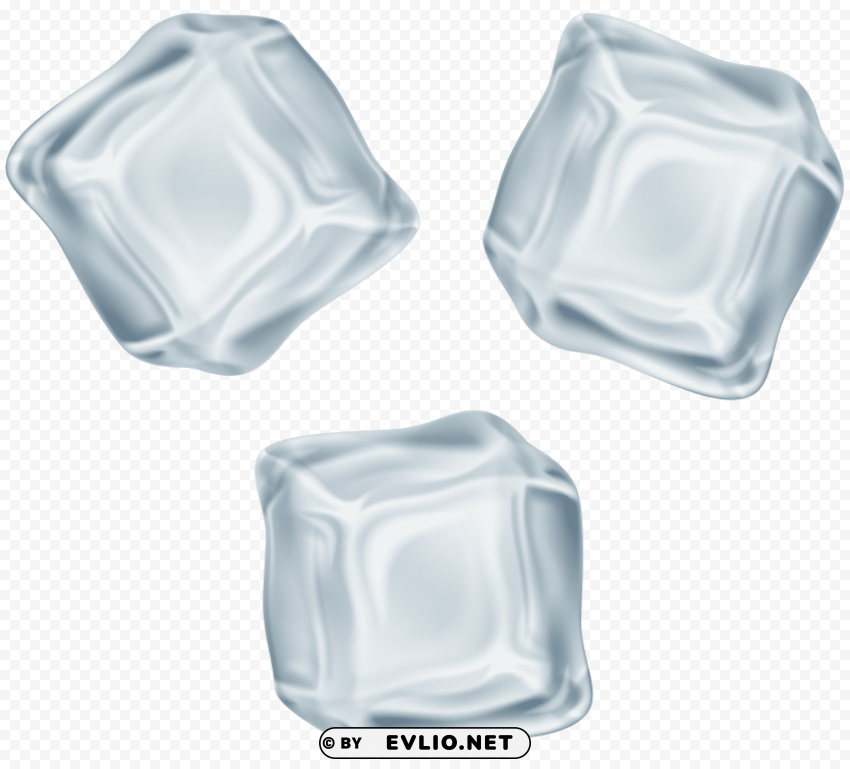 large ice cubes Isolated Subject with Transparent PNG