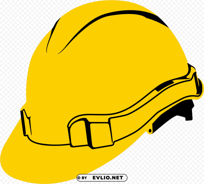 casco amarillo dibujo PNG Graphic with Clear Background Isolation