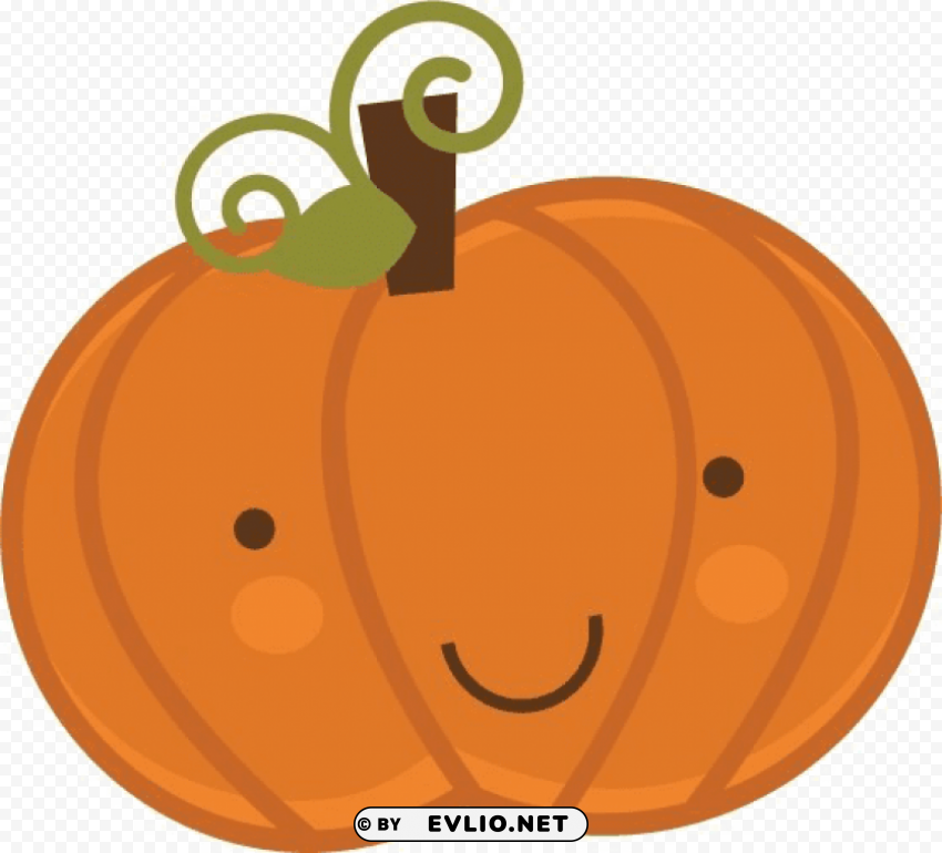 cute pumpkin Isolated Design Element in PNG Format