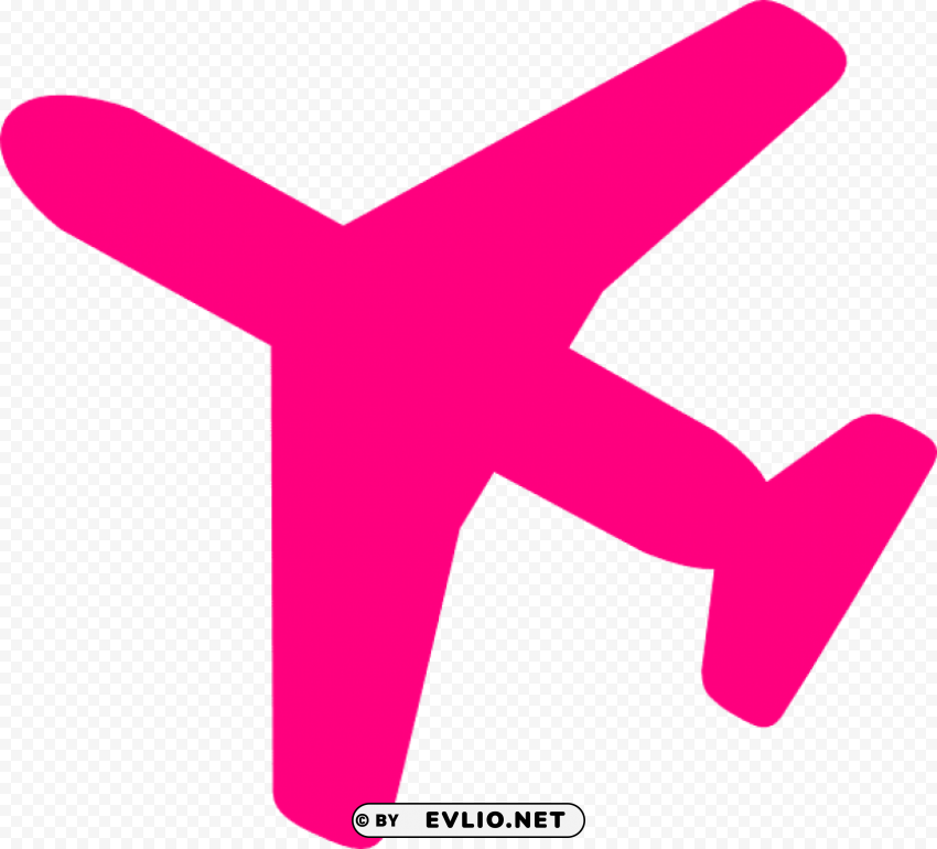 pink airplane PNG Image with Transparent Background Isolation
