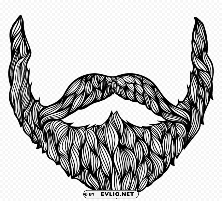 beard drawing PNG images with alpha transparency layer
