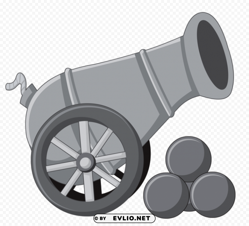 Cannon Transparent Cutout PNG Isolated Element