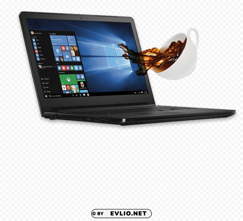 dell laptop Isolated Design in Transparent Background PNG