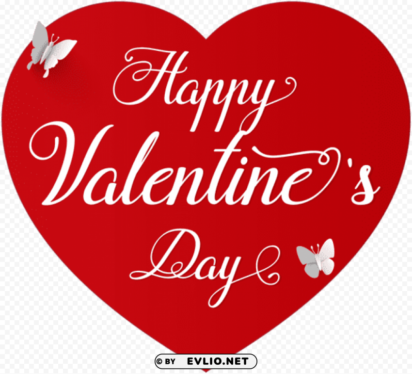happy valentine's day red deco PNG images with clear alpha channel