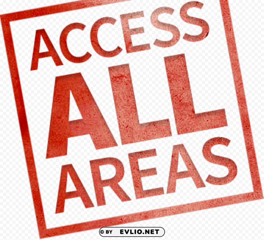 access all areas stamp PNG Isolated Object on Clear Background PNG transparent with Clear Background ID b56a9d28