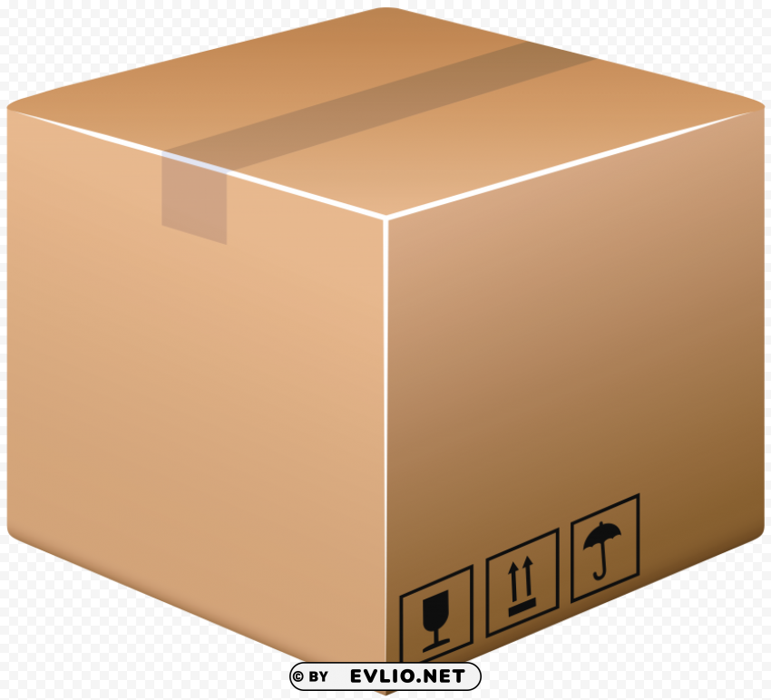 cardboard box image Isolated Character in Clear Background PNG