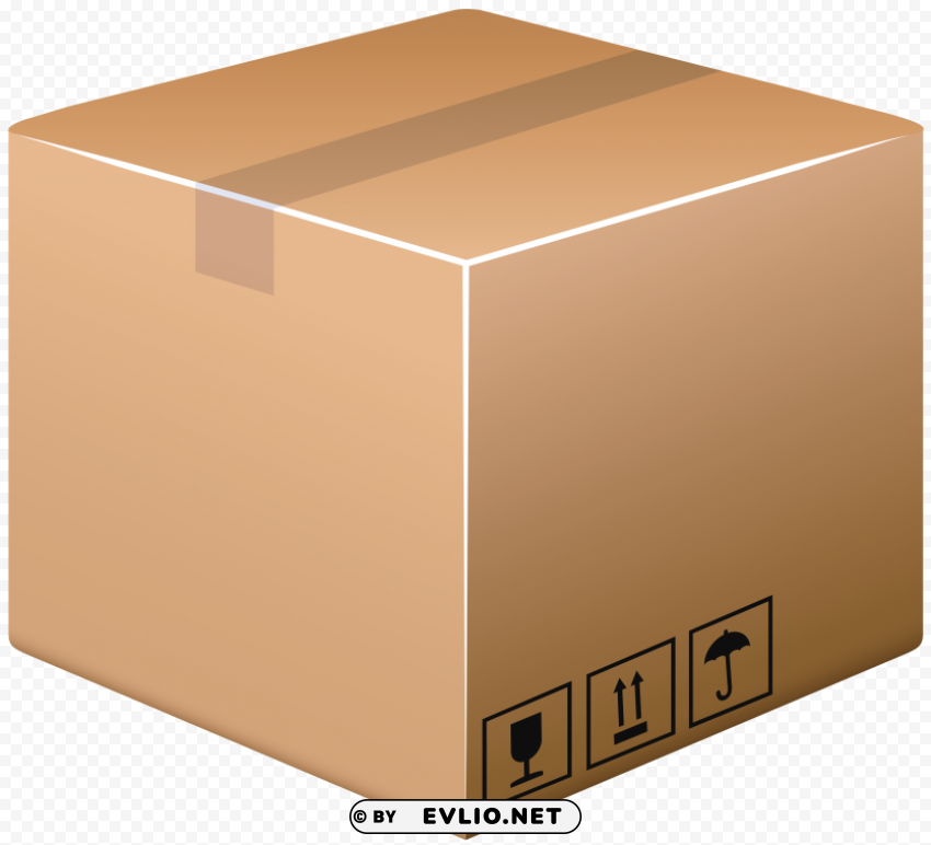 Cardboard Box Image Isolated Character In Clear Background PNG