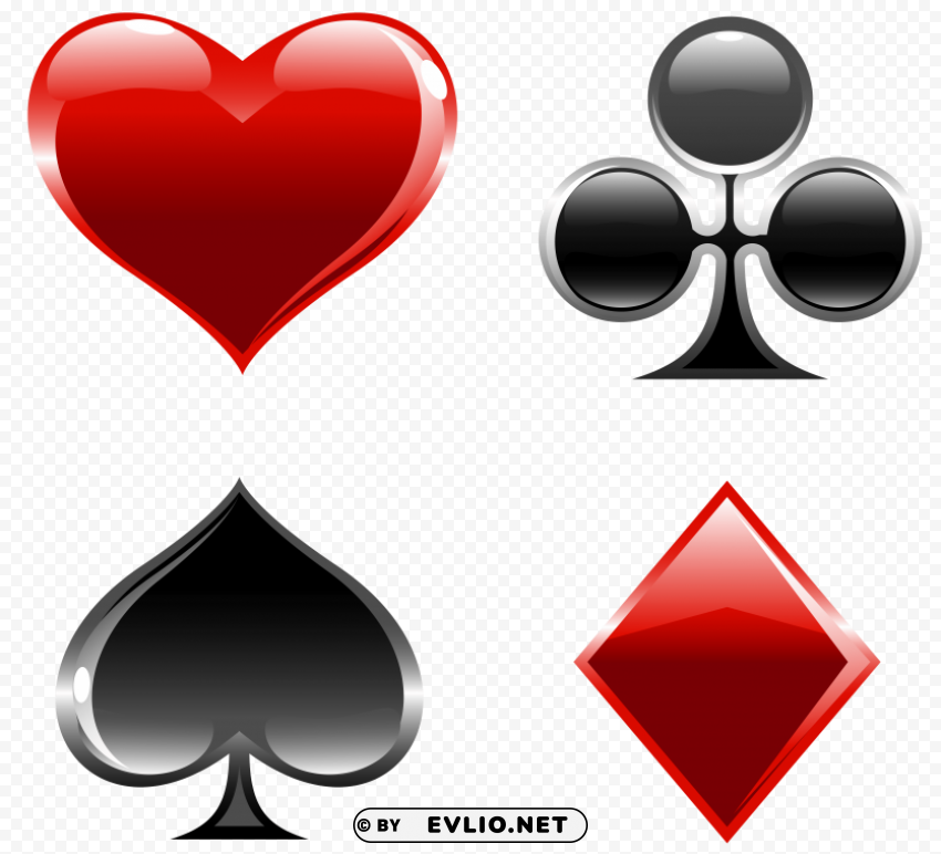 cards suits Isolated Icon on Transparent PNG clipart png photo - 4d6f42a4