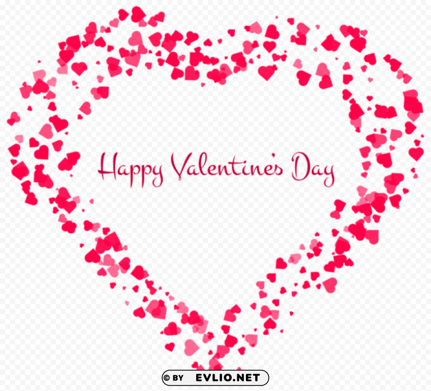 happy valentine's day decorative heart transparent PNG images with no background assortment