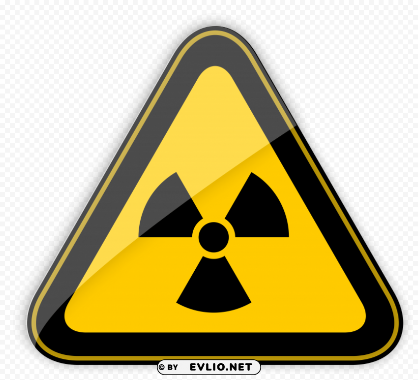 radiation hazard warning sign ClearCut Background PNG Isolated Element