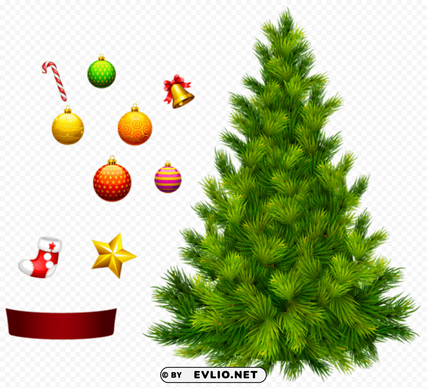 xmas tree for decoration PNG for educational use
