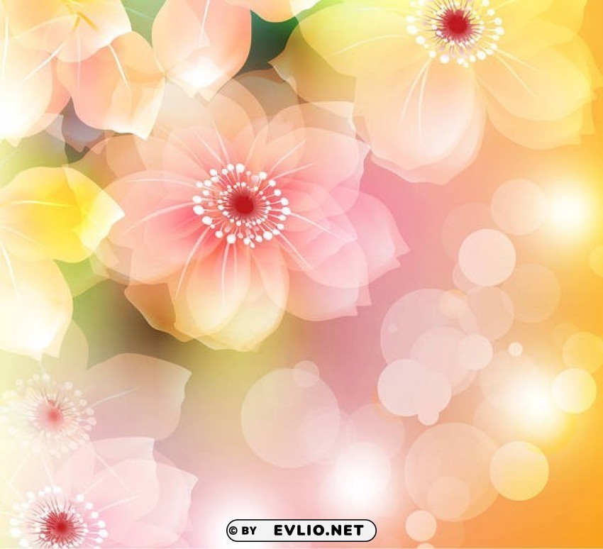 Floral CleanCut Background Isolated PNG Graphic