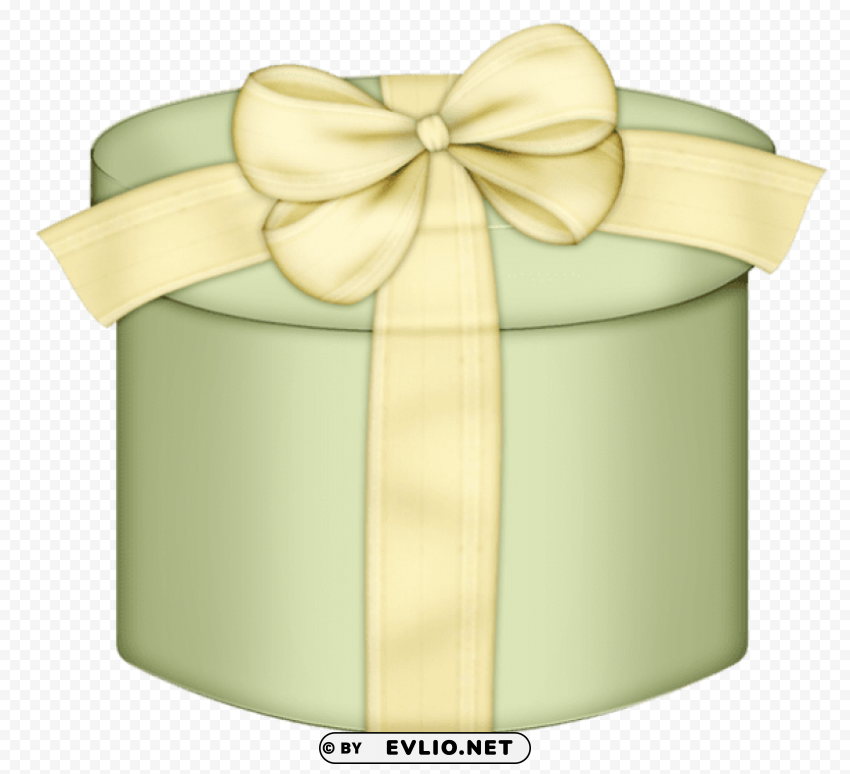 green round gift box Transparent Cutout PNG Graphic Isolation