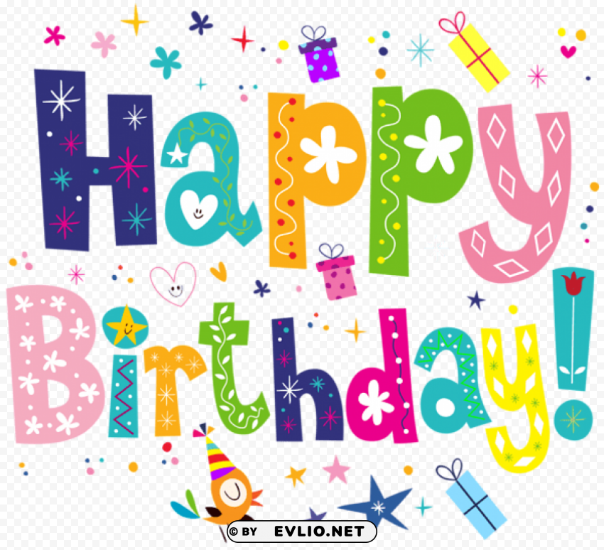 happy birthday cute HighQuality PNG Isolated on Transparent Background