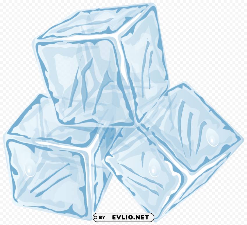 ice cubes Transparent Background PNG Isolated Illustration