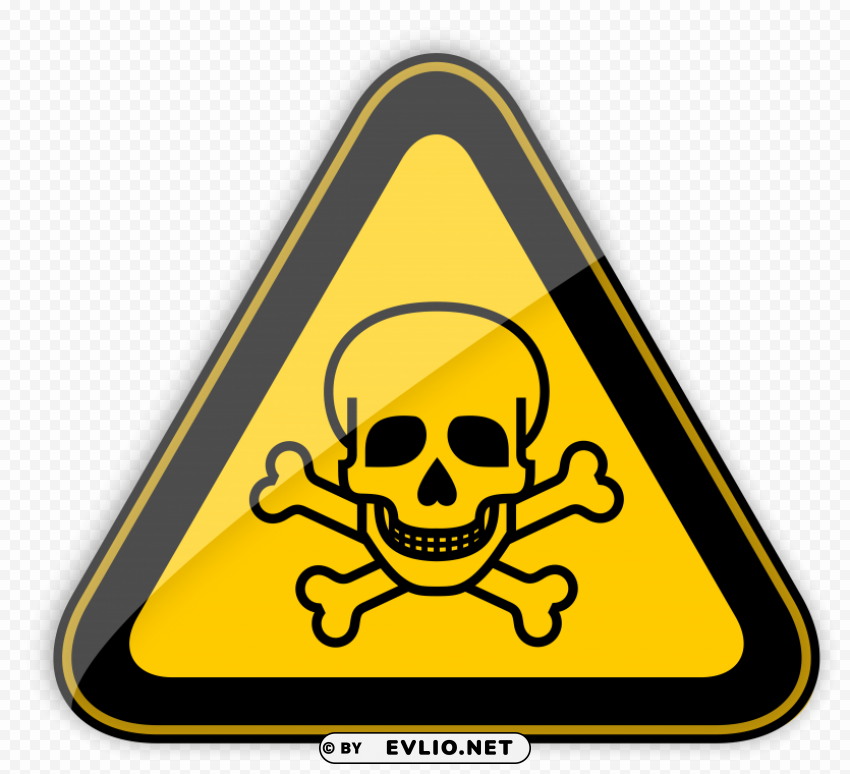 toxic warning sign HighResolution Isolated PNG Image