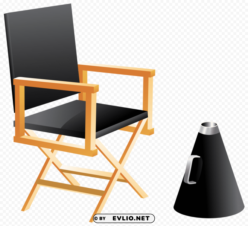 directors chair and megaphone PNG images with no attribution