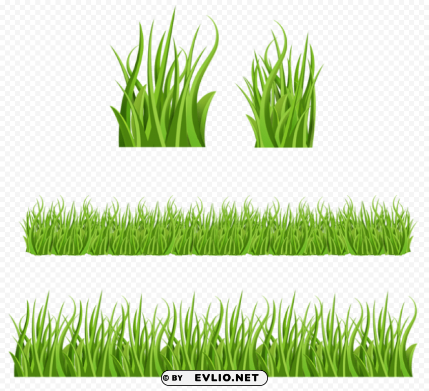 Grass Set PNG Images With No Background Essential