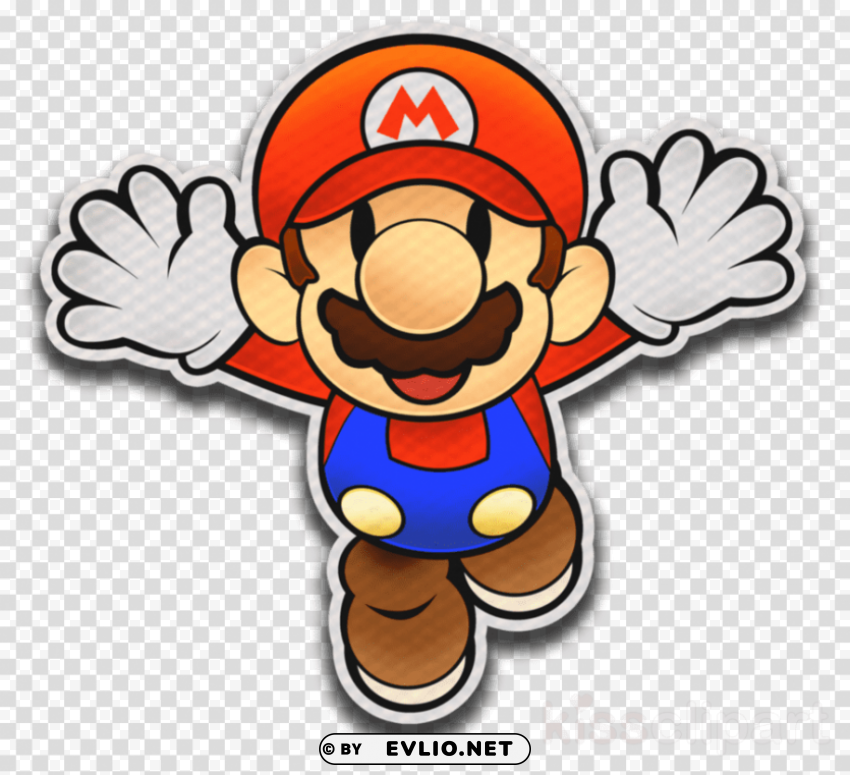 paper mario color splash PNG Isolated Subject on Transparent Background