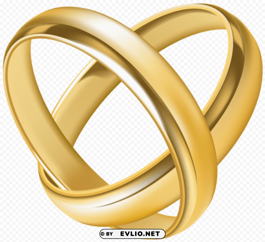 wedding rings heart Isolated Object in HighQuality Transparent PNG