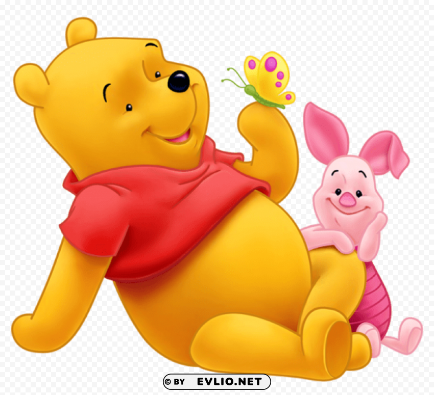 winnie the pooh and piglet ClearCut Background Isolated PNG Design