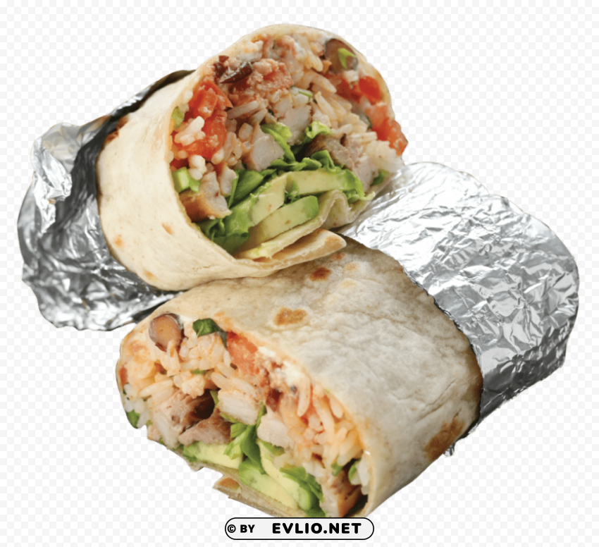 burrito Isolated Object with Transparency in PNG