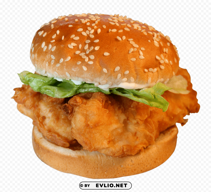 chickenburger Isolated PNG Object with Clear Background