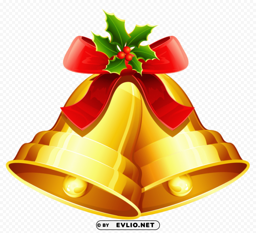 christmas golden bell Free PNG images with transparency collection