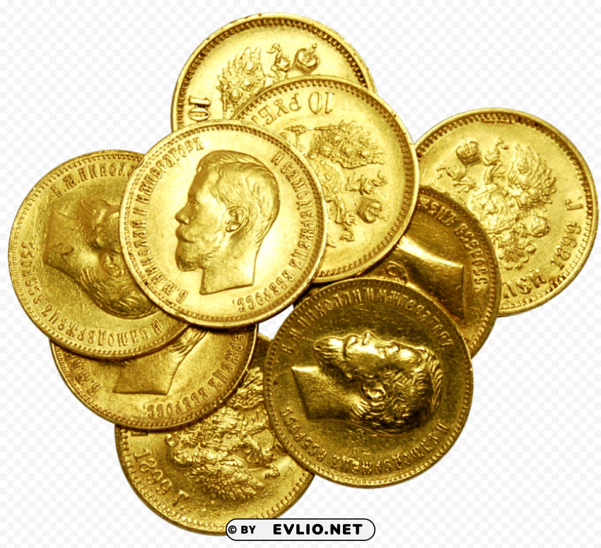 gold coins Isolated Item on HighQuality PNG