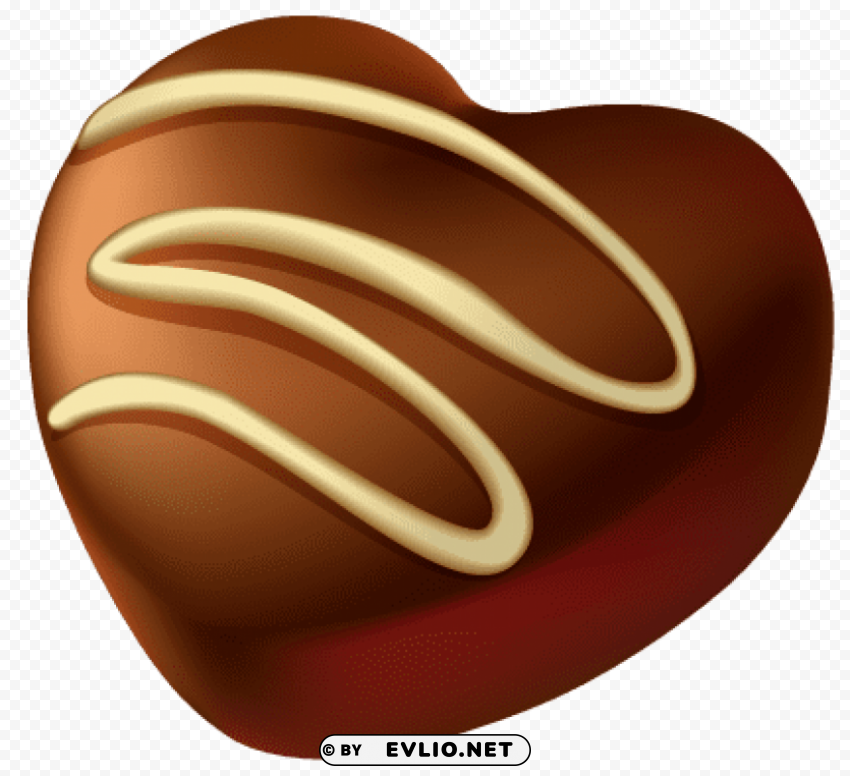 heart of chocolate PNG Image Isolated with Clear Transparency