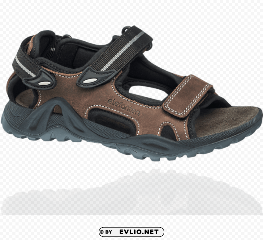 leather sandal PNG with transparent overlay