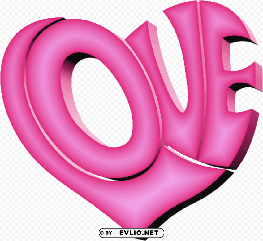love heart logo PNG transparent pictures for editing