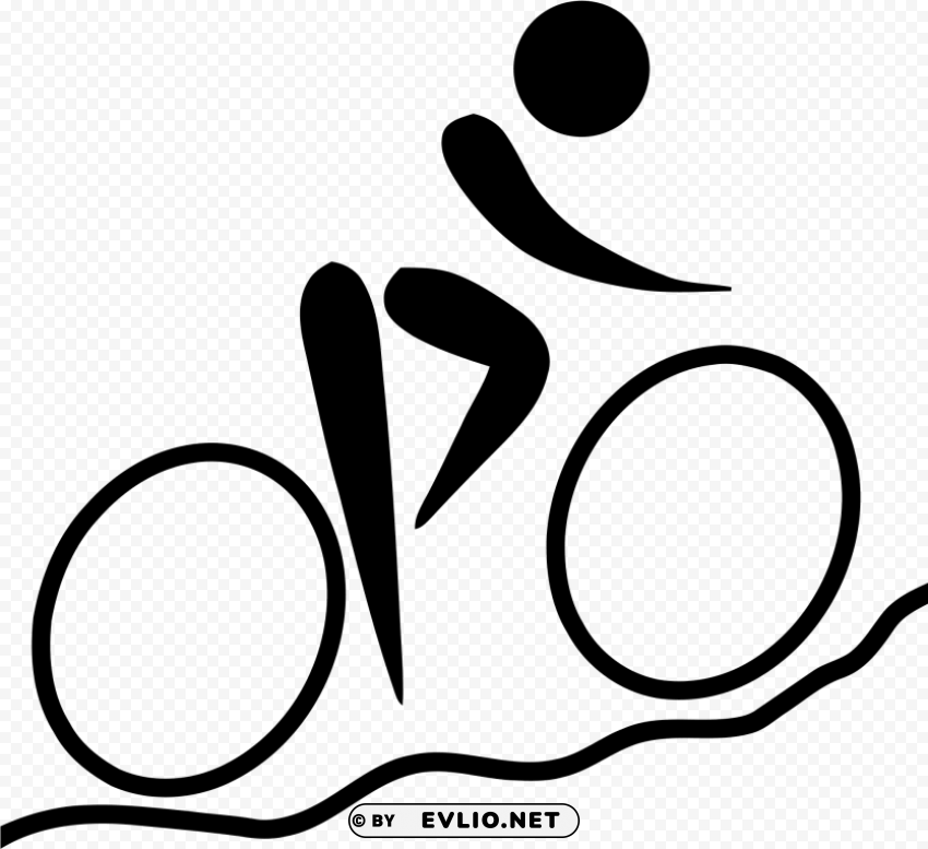 mountain biking pictogram Transparent Background Isolation in PNG Format