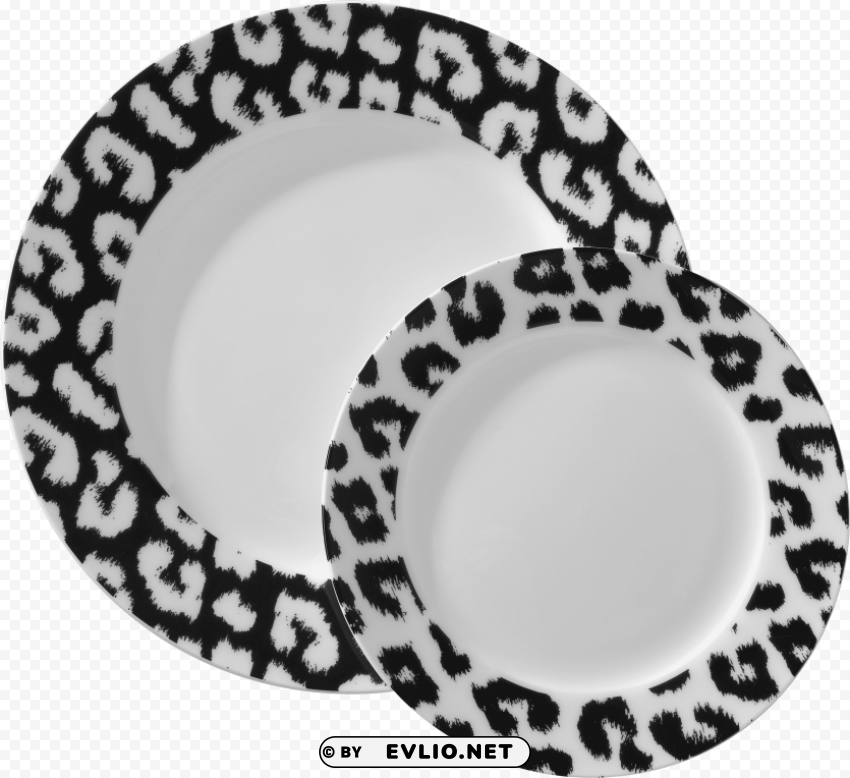 black and white plates PNG files with transparent backdrop