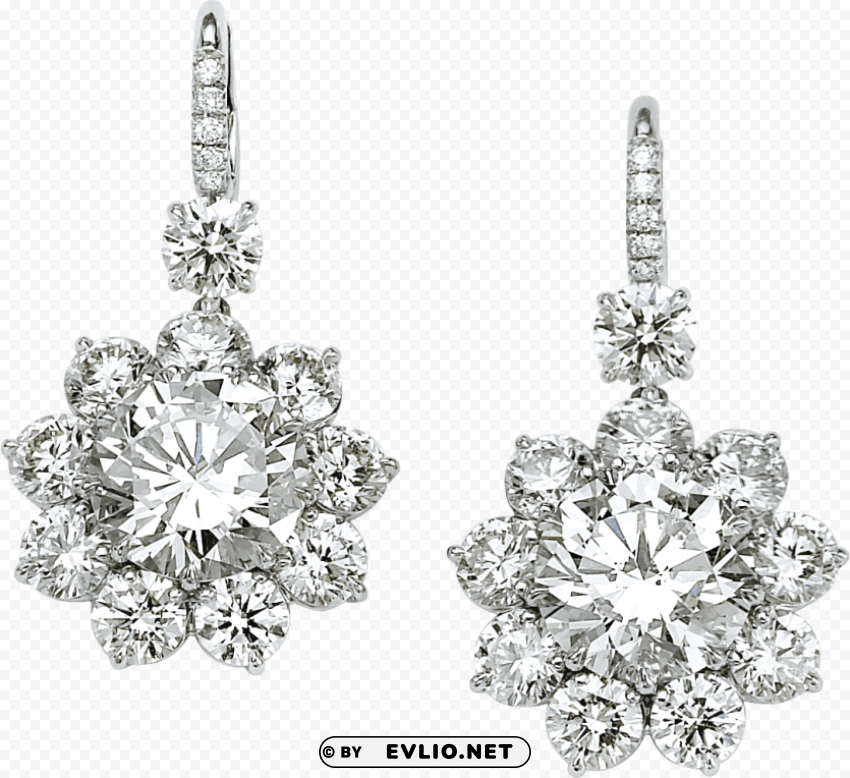 diamond earring Isolated PNG Item in HighResolution