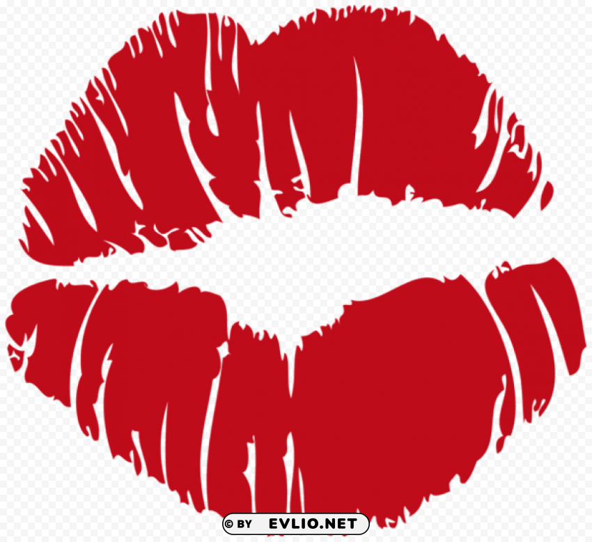 red kiss print PNG files with alpha channel