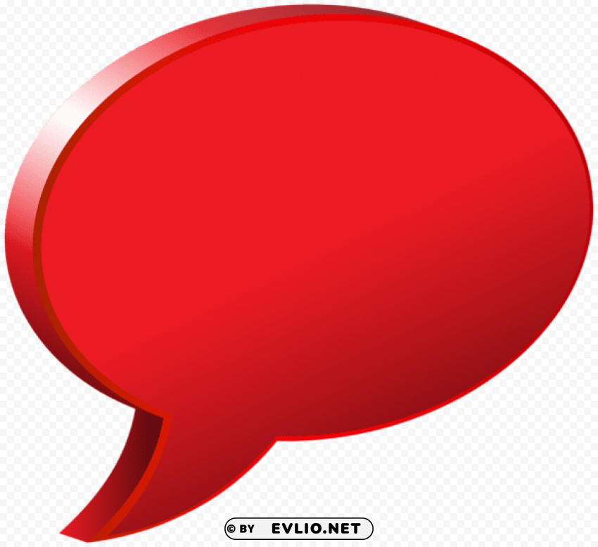 speech bubble red Isolated Illustration in HighQuality Transparent PNG