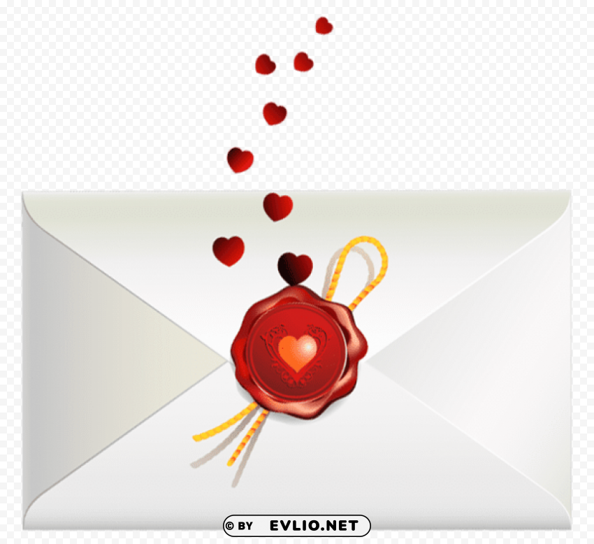 Valentine Hearts Letter PNG High Resolution Free