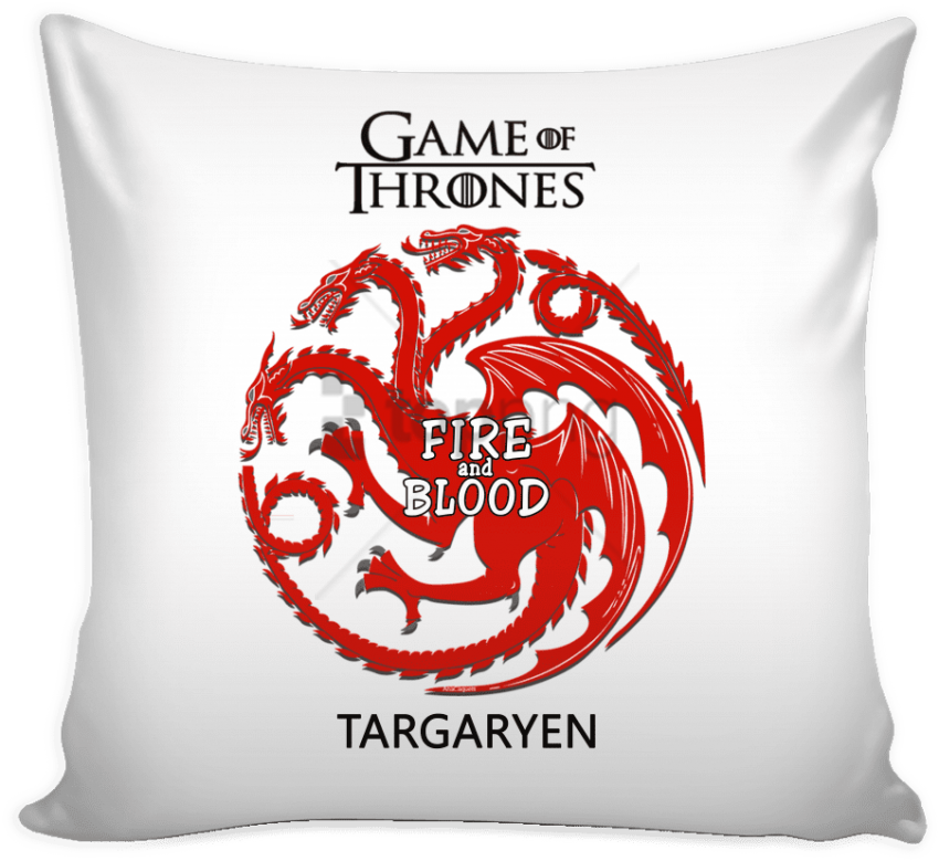 ame of thrones pillow cover targaryen fire and blood - game of thrones targaryen logo Transparent Background PNG Isolated Design PNG transparent with Clear Background ID 7e59f604