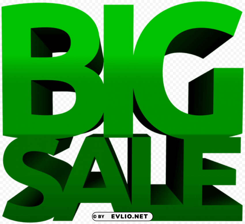 big sale green Clean Background Isolated PNG Graphic