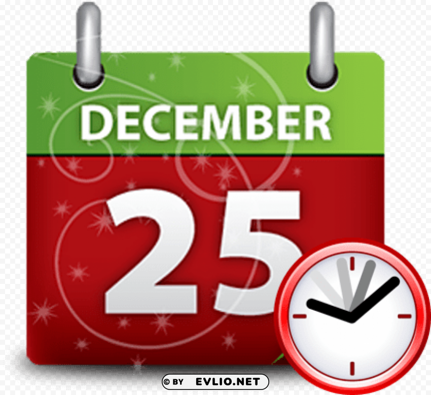 christmas 2018 countdown clock Isolated Item on Transparent PNG