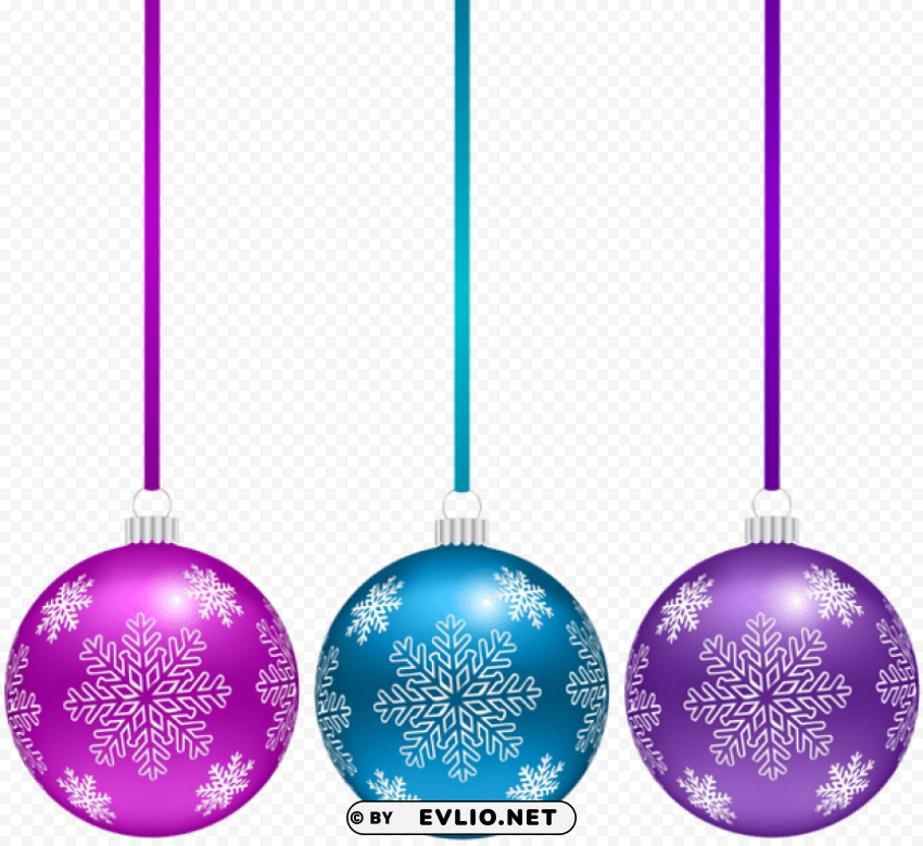 christmas ball with snowflakes set HighQuality PNG Isolated Illustration